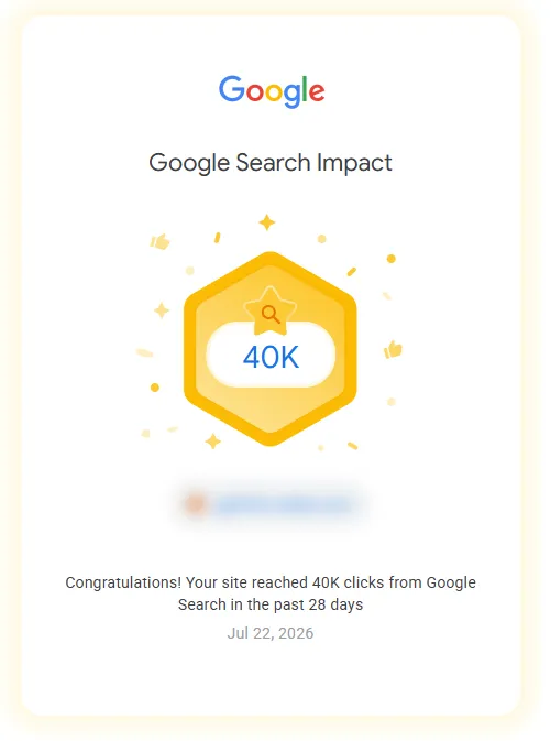 40,000 clicks in 28 days