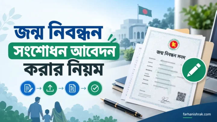 জন্ম নিবন্ধন সংশোধন আবেদন করার নিয়ম